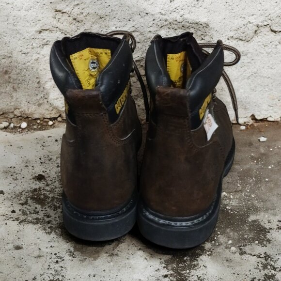 Caterpillar CAT  Brown Steel Toe Work Boots Mens  Size 8.5 Wide  CSA Approved - Picture 4 of 15